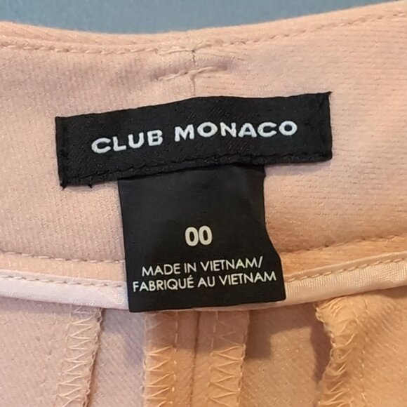 CLUB MONACO Slim Tapered Trousers Wool Blend Neutral Cropped Ankle Pants - Picture 7 of 11